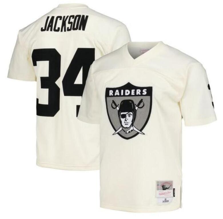 Men's Las Vegas Raiders Customized Cream Stitched Jersey